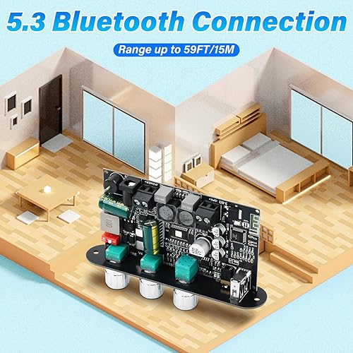 Miniatura 6 de 2 unidades ZK-1001U Mono Bluetooth Amplificador Board wTWS, 100W Pico Power Home Audio Amplificador de Audio, Amplio Voltaje Entrada 9-24V, Soporta