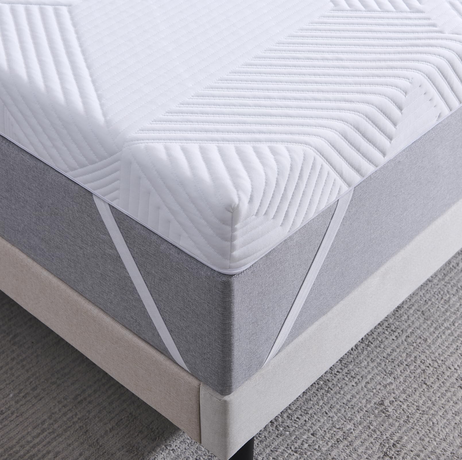 Twirest Matratzentopper 180x200cm, 5cm Höhe, Topper 180x200cm mit einem bequemem Komfortschaumkern, Bezug Atmungsaktiv & Waschbar Matratzen Topper, für Boxspringbett Wohnwagen Schlafsofa