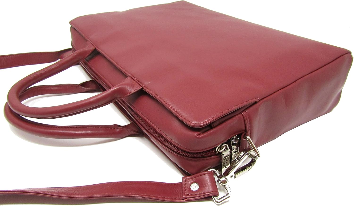 Briefcases New Ladies Visconti Dark Red Leather Briefcase Laptop Bag