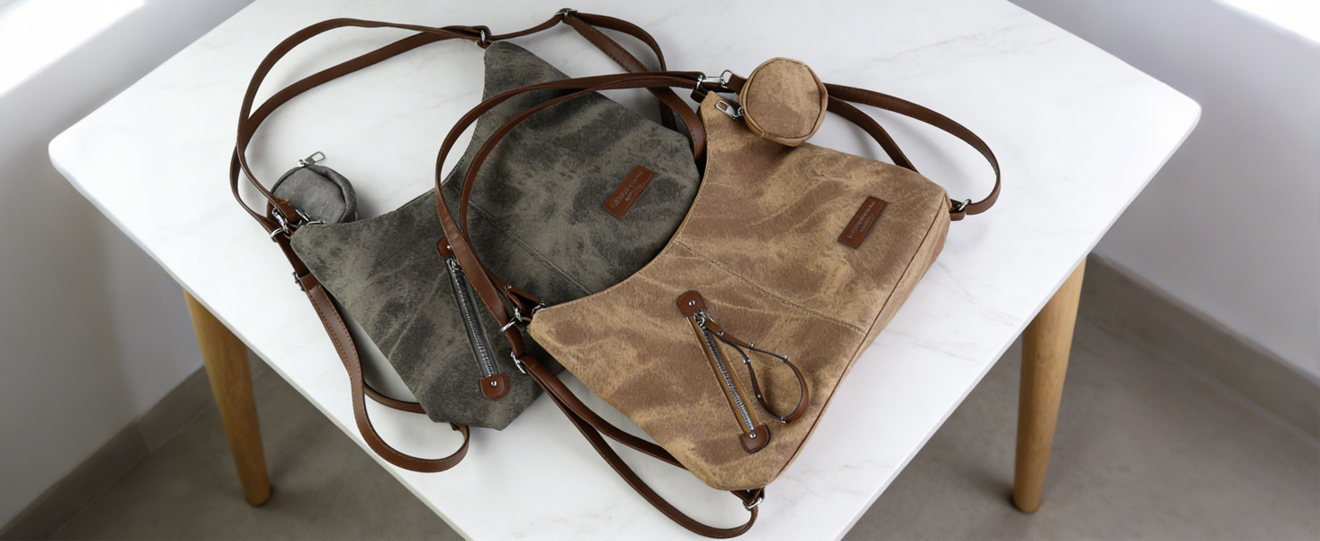 Bolso Hobo para Mujer, Tote con 2 Correas Ajustables miniatura 7