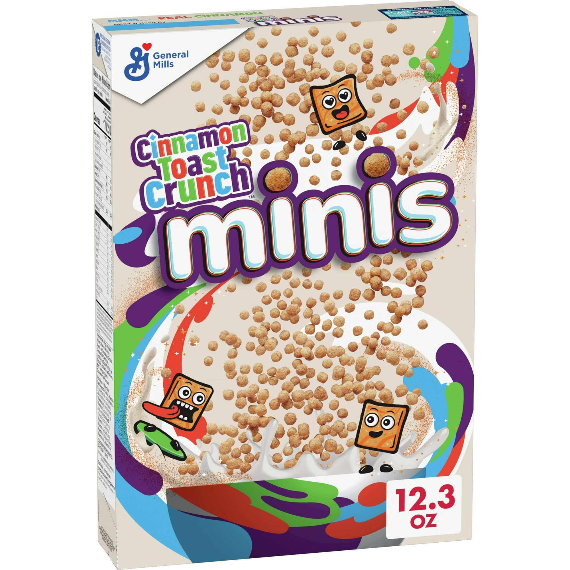 General Mills Cinnamon Toast Crunch Minis With Crispy, Sweetened While Wheat & Rice Cereal Breakfast Cereal, 12.3 OZ 348 Grams (Imported)