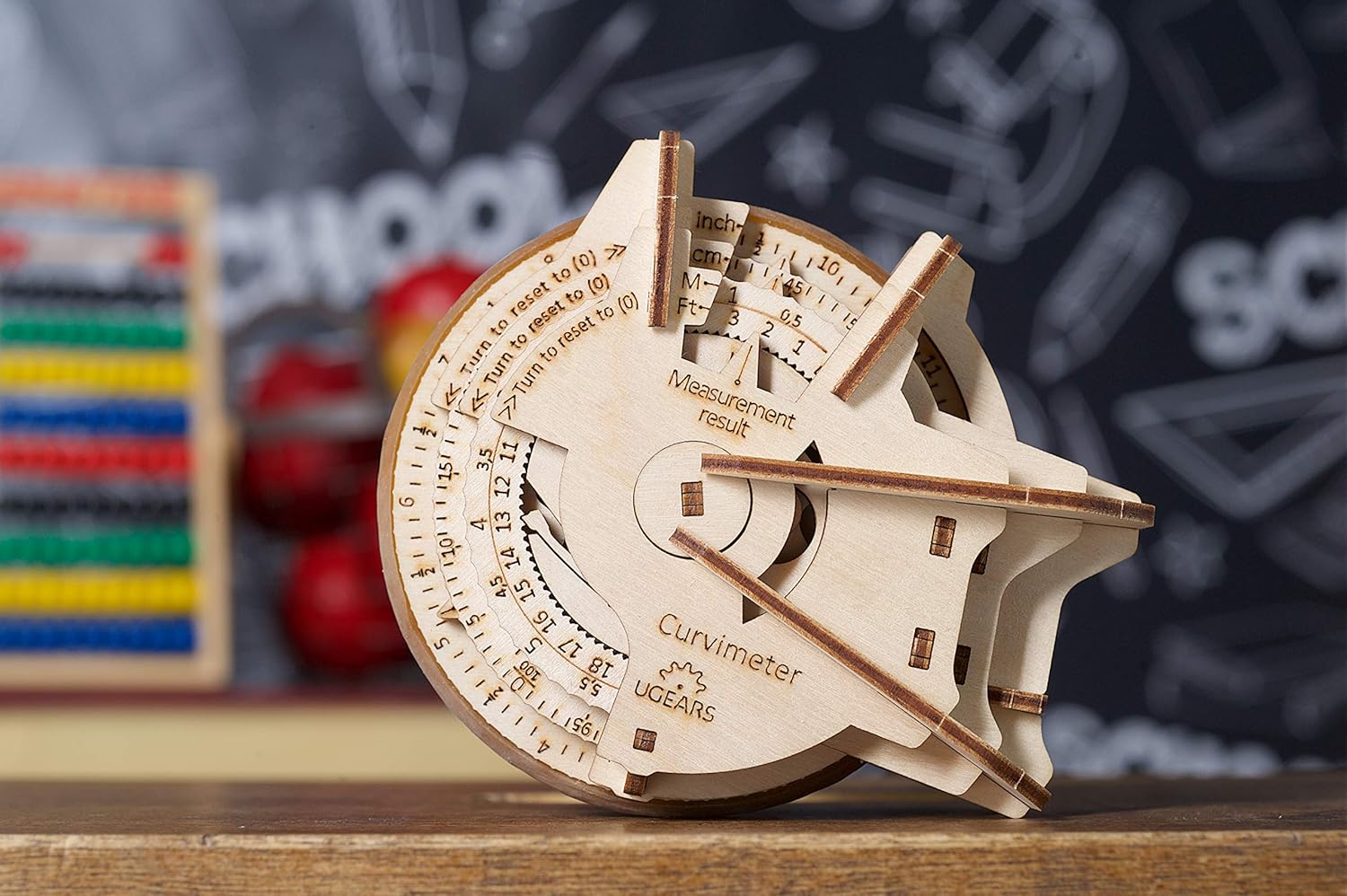 UGEARS STEM Lab Math Series - Unique Educational and Engineering 3D Puzzles with App (Curvimeter)