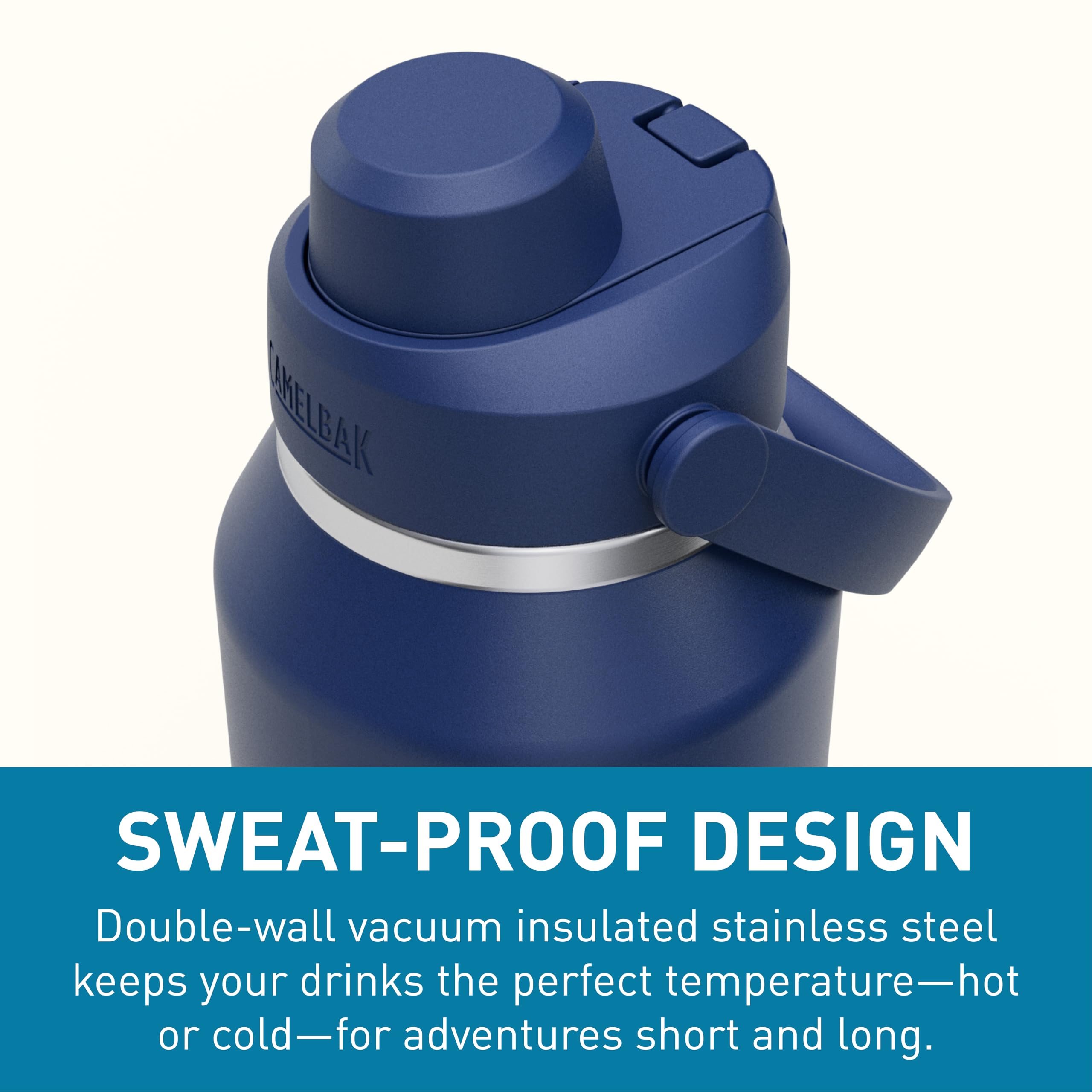 Camelbak THRIVE CHUG VSS 40OZ Trinkflasche Sport – vakuumisolierter Edelstahl – für extreme Hydration – Navy, Größe: OS