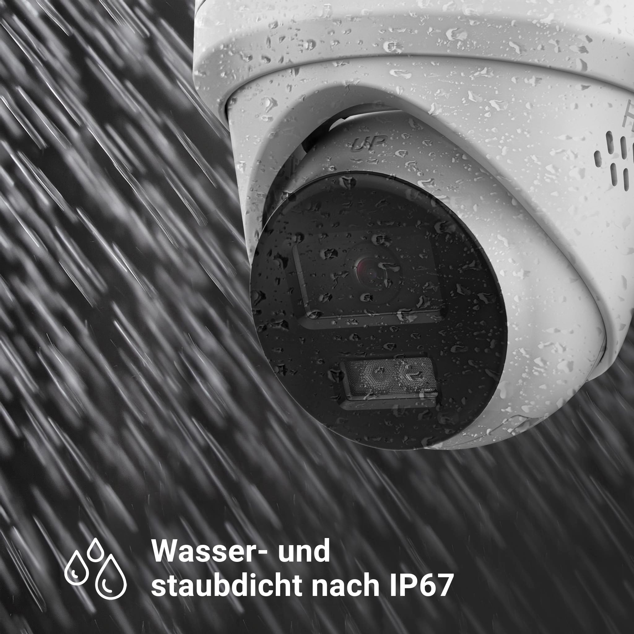 Hilook Set di telecamere di sorveglianza 4K per esterni, 4 x 8MP/4K PoE Dom Outdoor Camera | Visione notturna Smart Hybrid Light | Rilevamento di oggetti e persone | 8CH NVR 24/7 | HDD da 2TB
