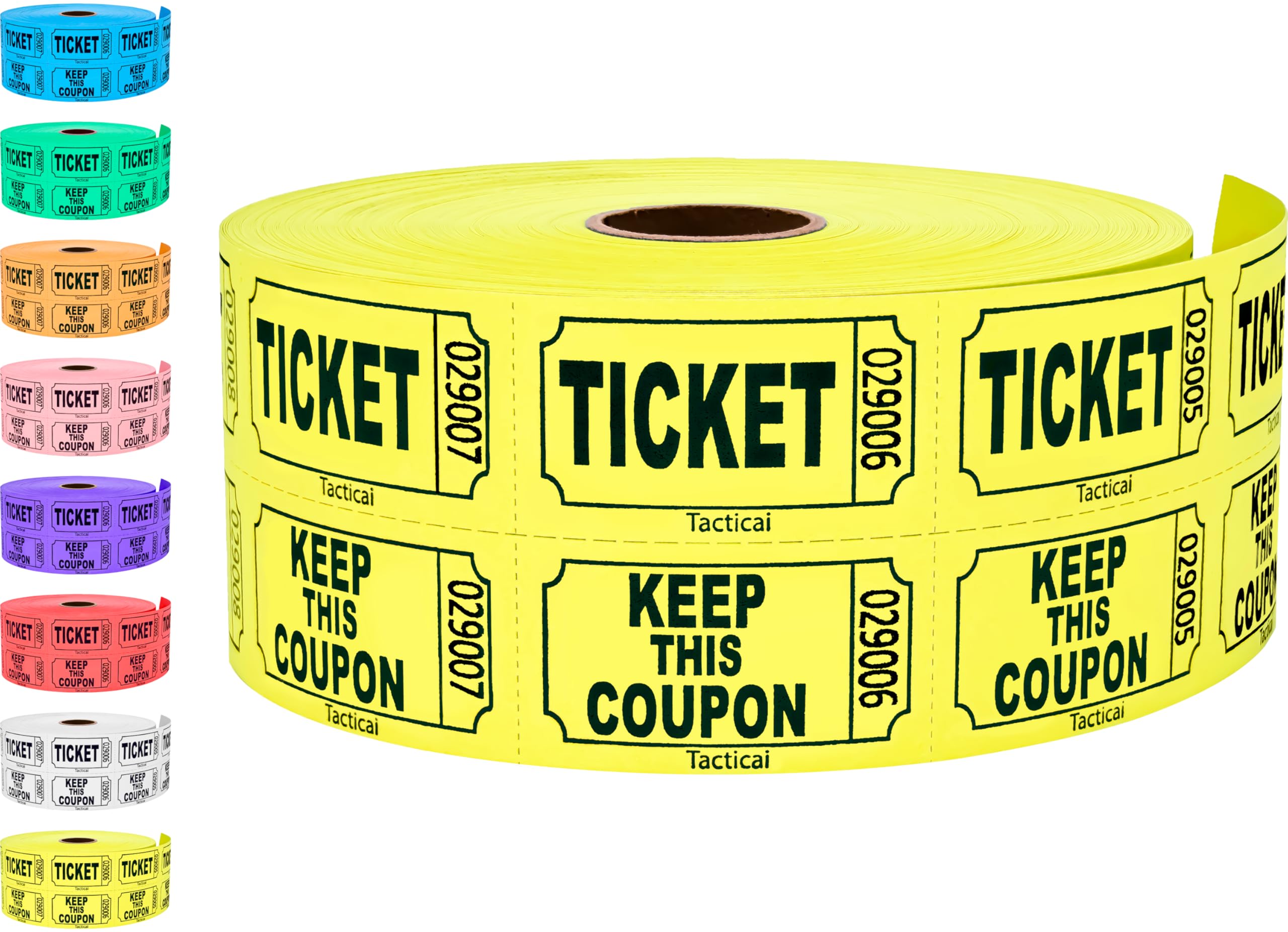 1000 Raffle Tickets Snapklik.com : 1000 Tacticai Raffle Tickets, Yellow
