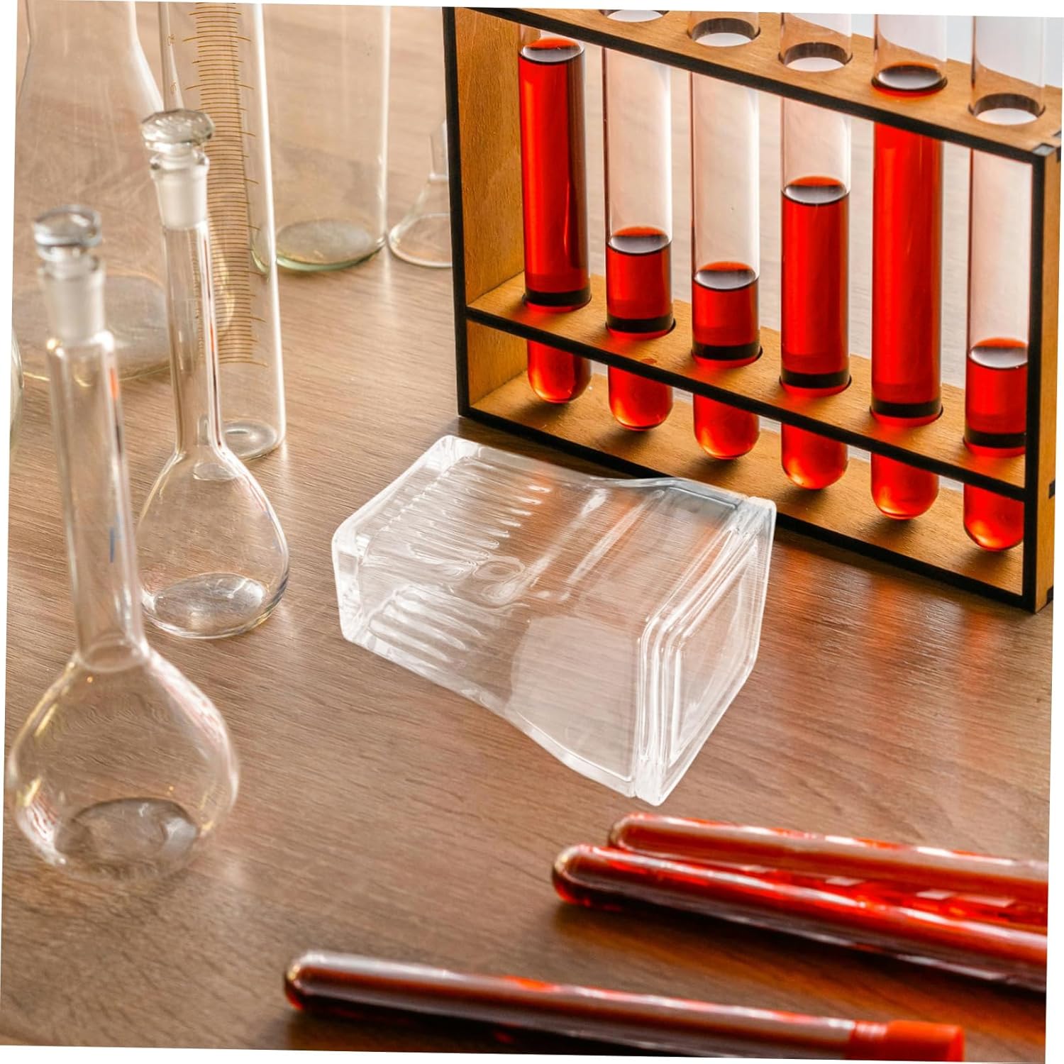PRETYZOOM 2pcs Laboratory Glass Staining Jar Tanks Slide Slide Jars Microscope Container Secure Stable Versatile
