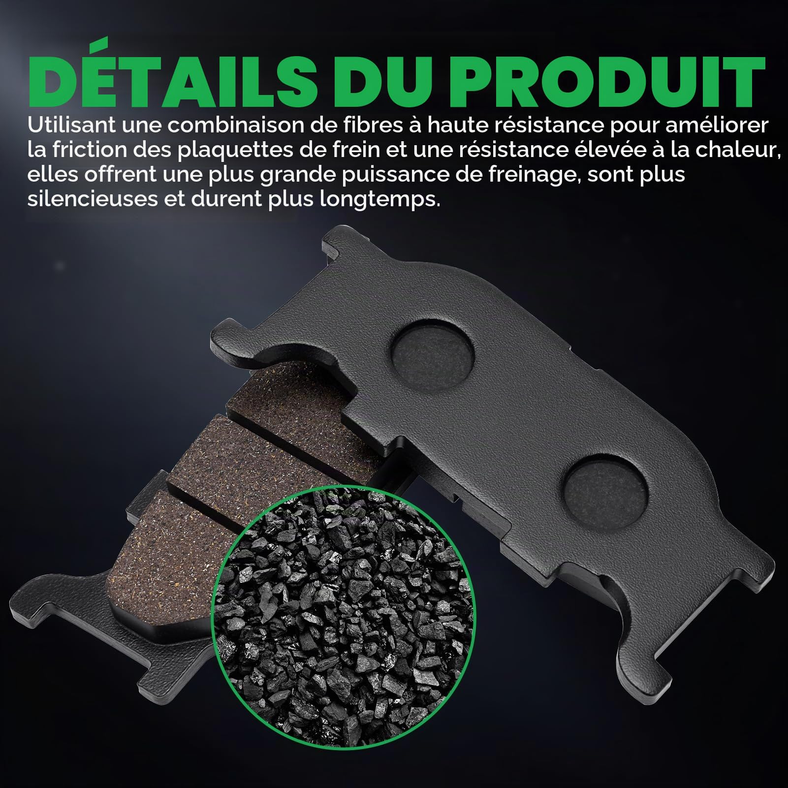 Plaquettes de Frein Avant et Arrière pour Yamaha XP500 XP 500 T-Max Tmax 500 2004-2008 MT-03 660cc 2006-2012 XV 1100 Virago 1999 XVS 1100 Dragstar 1999-2004