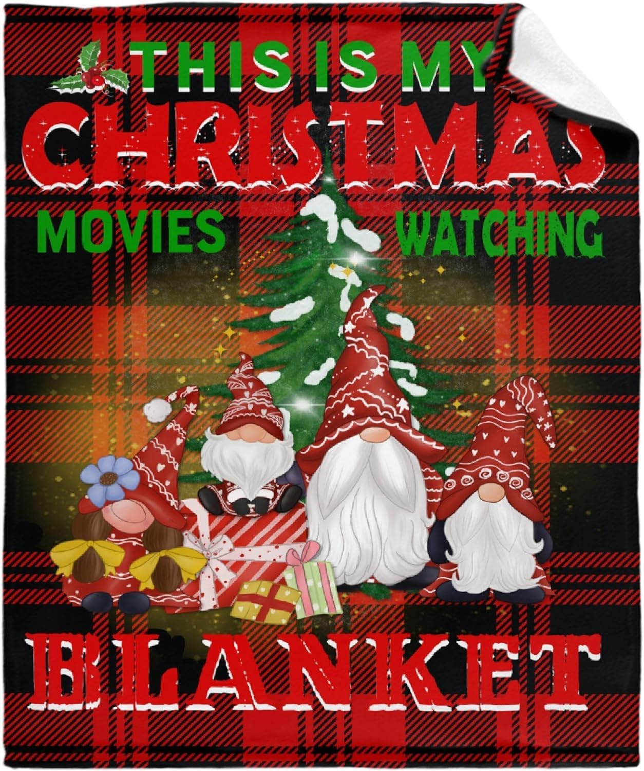 Blanket This Is My Christmas Movie Watching Flannel Blanket Decorative Soft Blanket Cosy Flannel Throws For Camping Bedroom Settee 125x150cm
