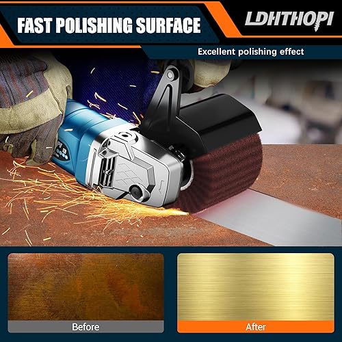 Miniatura 2 de LDHTHOPI Pulidora de pulido de 1800 W, pulidora eléctrica de acero inoxidable de mano de 110 V, 8 velocidades variables, 3100 RPM para metal con 3