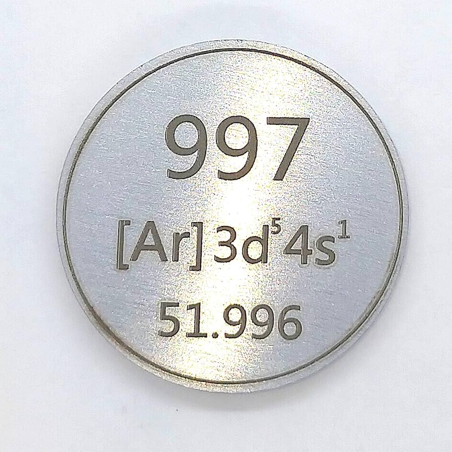 ランタノイド原子番号57~71までの元素鉱物の標本 Amazon | 元素標本 クロム Cr (コイン・1インチ) | 岩石・鉱物