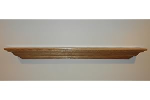 U Pick Size & Finish: Red Oak Classic Wood Floating Shelf Fireplace Mantel Mantle