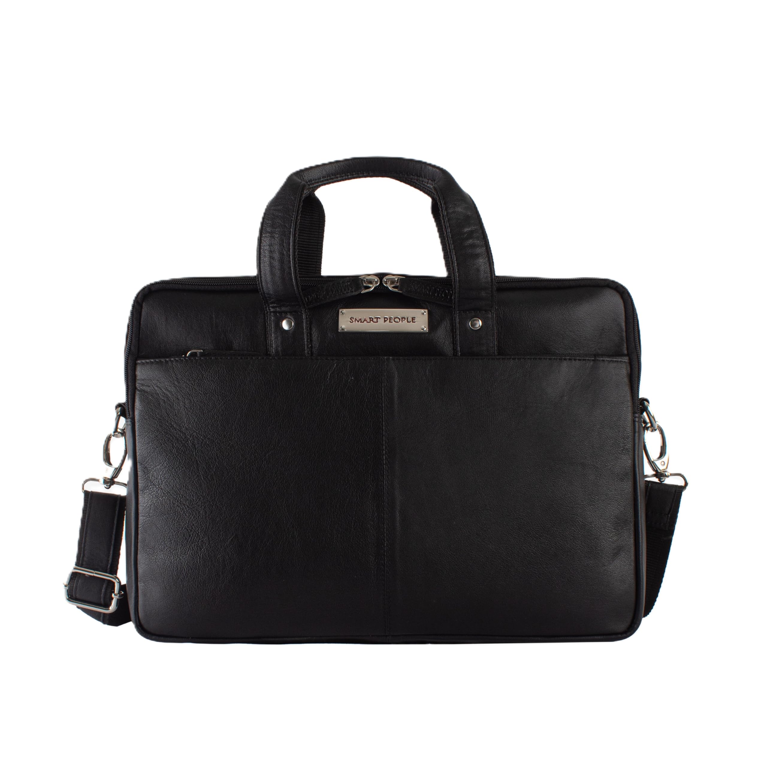 Office Leather Laptop Bag for Men Fits 14/15/16 Inch Laptop/MacBook | Slim Business Messenger Bag with Shoulder Strap & Organiser Compartments | Professor-image-30
