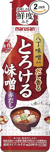 Amazon | マルサンアイ 香りつづくとろける味噌 だし入り赤だし 410G×2本 | マルサン | 味噌 通販