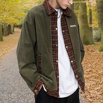 Aelfric Eden Mens Jackets Color Block Corduroy Trucker