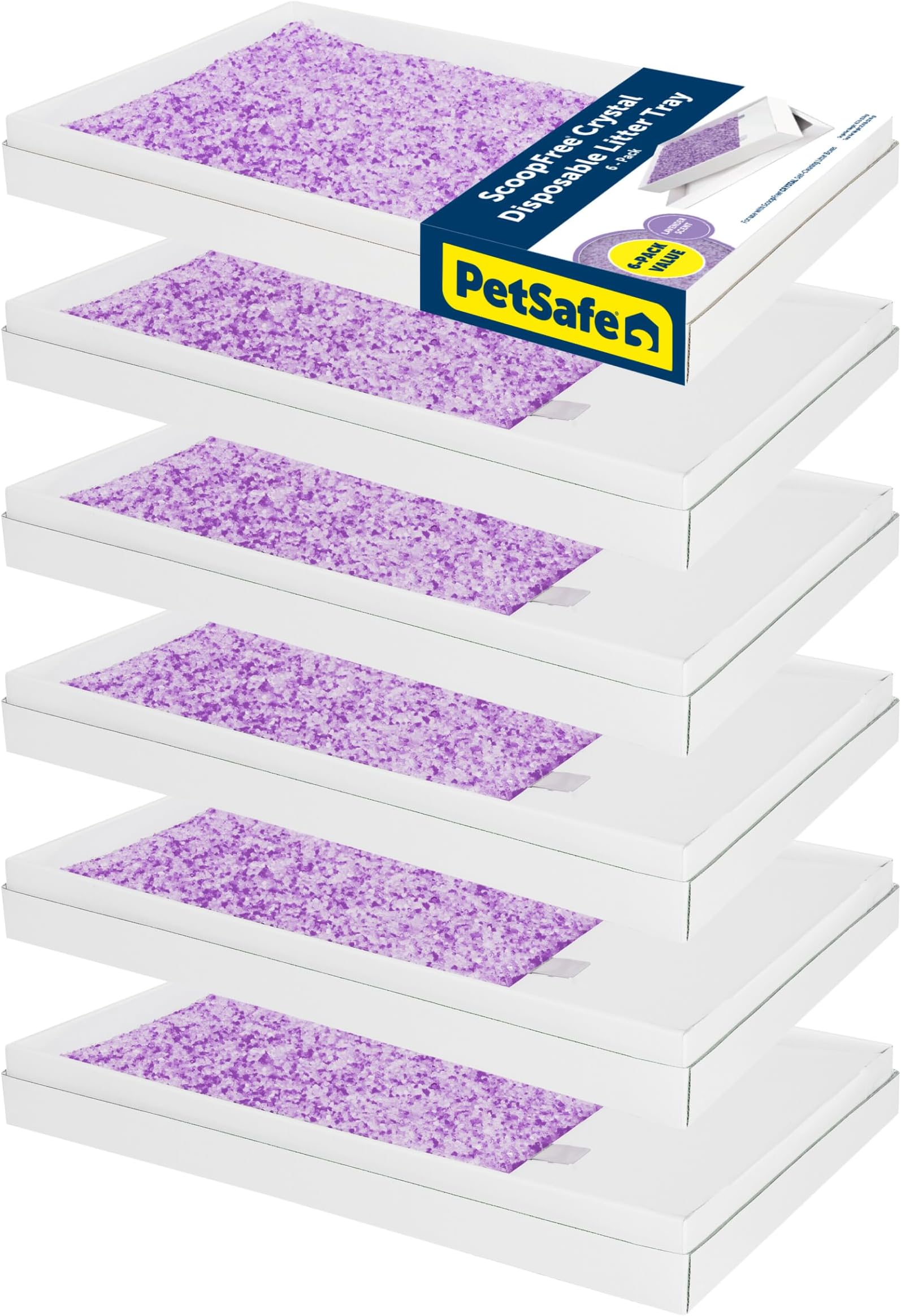 ScoopFree Lavender Crystal Litter Trays, 6-Pack