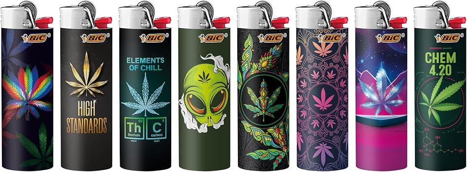 BIC Maxi Special Edition Pocket Lighters, Safe and Reliable, 8-Pack