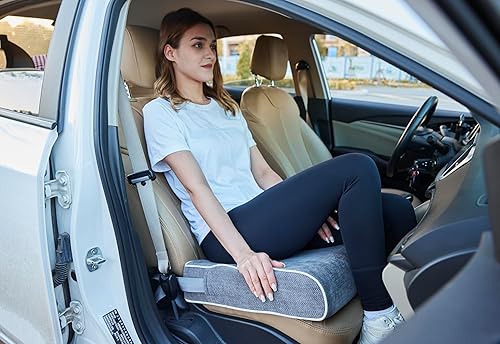 Miniatura 5 de Justsafe Cojines extra grandes para silla de oficina, cojín de espuma viscoelástica de 4 pulgadas de grosor para aliviar el dolor de coxis,