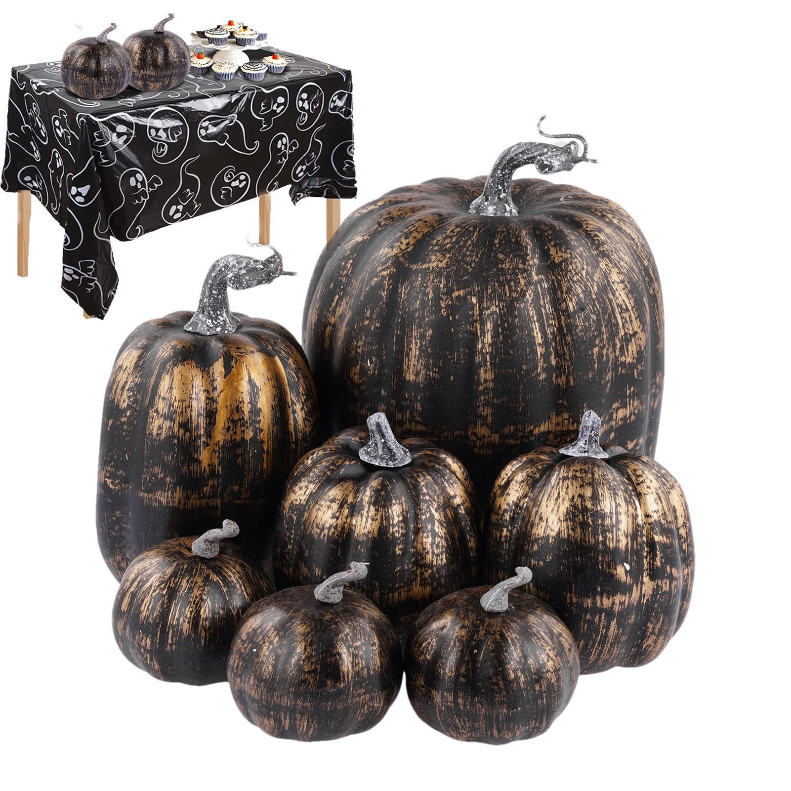 Decoración de cosecha otoñal: calabazas de espuma para Halloween y regalo 1