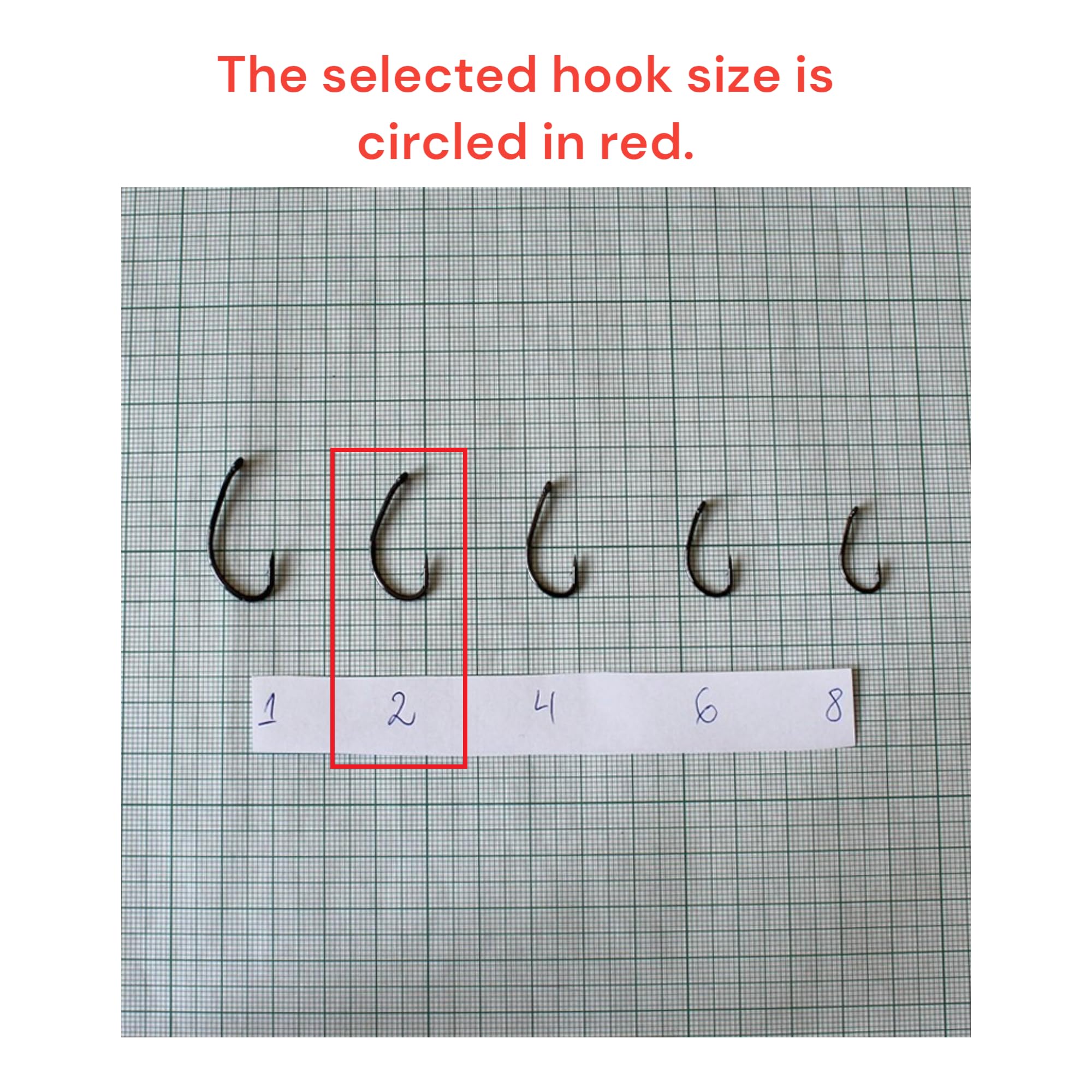 PRO FILSTAR Fishing Hook Set including Leader & Swivel 5 Pieces, N2, Braided Line 25 cm, Diameter 0.25 mm - Image 2