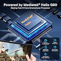 Vista 3 de HAOVM Tableta Android 15 de 10 Pulgadas 4G LTE Celular Desbloqueada con Ranura para Tarjeta SIM, CPU Octa-Core Helio G80 para Juegos y Transmisiones