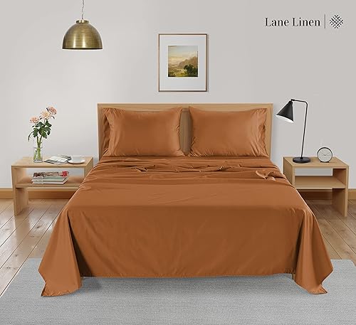 Miniatura 2 de LANE LINEN Juego de sábanas de bambú tamaño Queen, 100% rayón de bambú, 4 piezas para cama de tamaño Queen, sábanas refrescantes, suaves y
