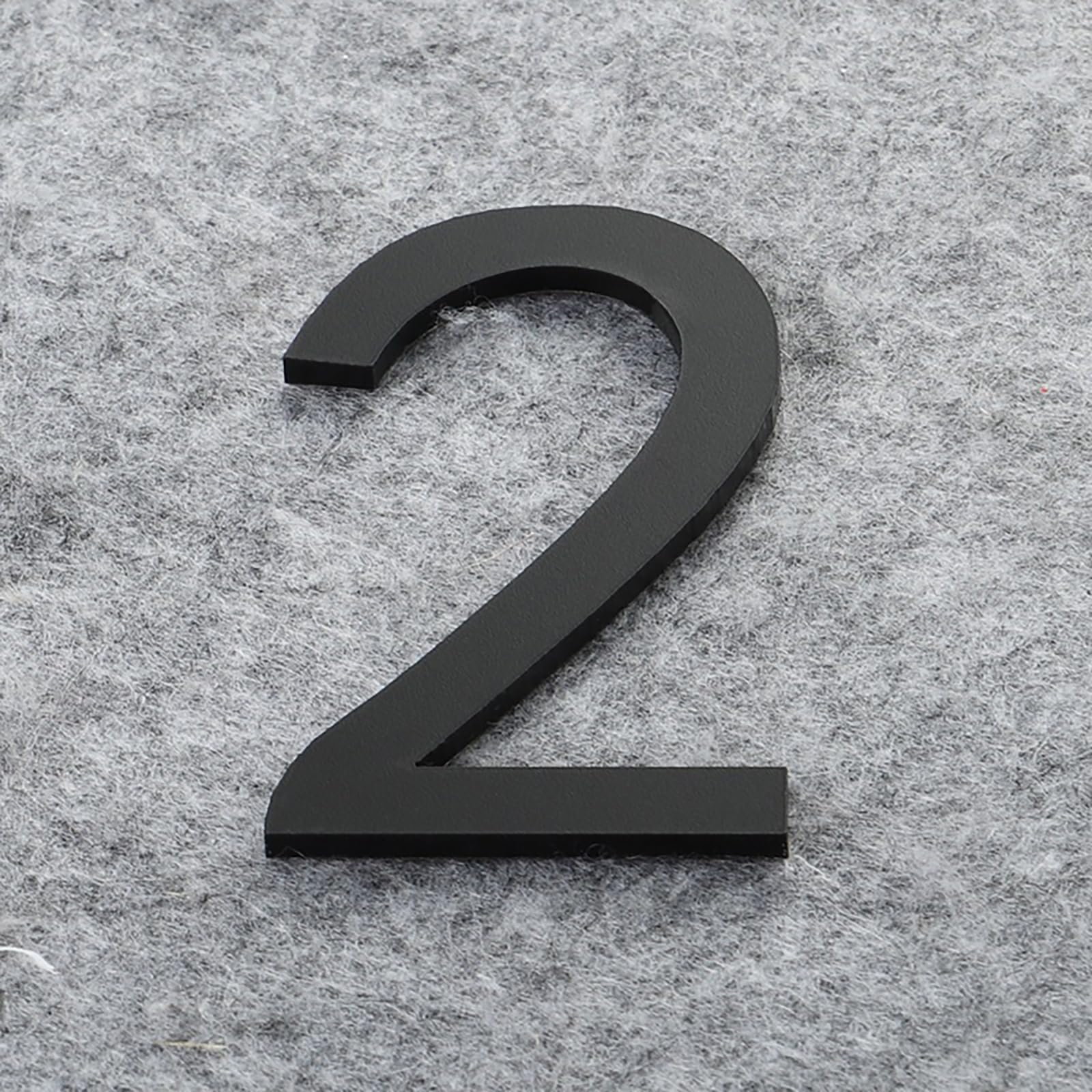 Self Adhesive House Numbers Stickers 2/3/4 Inch Modern Acrylic Door Number Gold/Silver/Black/White Address Mailbox Sign, for Wall Decor Hotel Apartment Cafe Room Yard Office Garden Street(Black 2,3In)