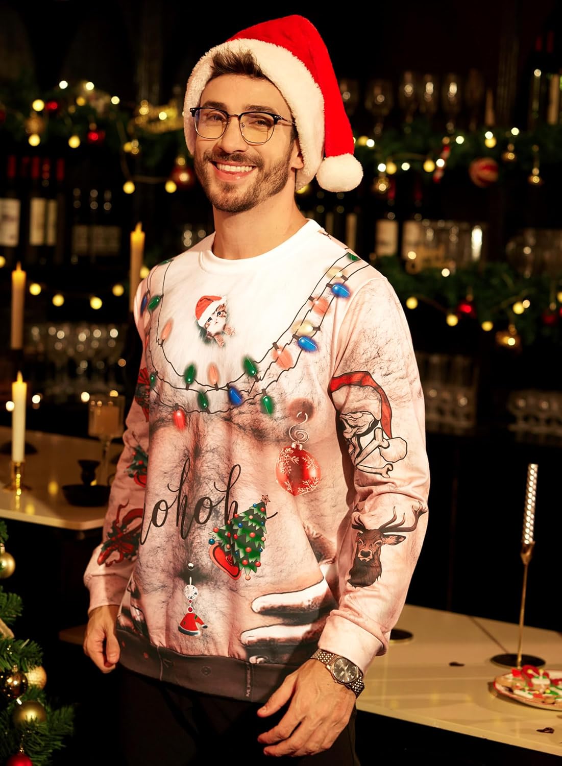 Arvilhill Men's Ugly Christmas Funny Sweatshirt Loose Fit Adult Xmas 3D Print Sweater for Holiday (S-3XL) - Image 7