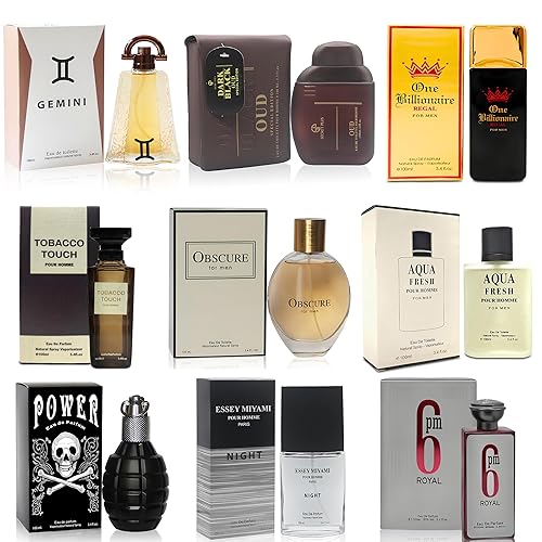 Miniatura 16 de Juego de muestras de colonia para hombre (100ml cada una*9 piezas) | Paquete de variedad de fragancias de lujo para hombres | Aromas amaderados,