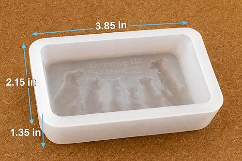 Vista 2 de All Paws Matter - Molde de silicona para hacer jabón, fundición de resina, yeso, yeso, arcilla, cera, herramienta de manualidades