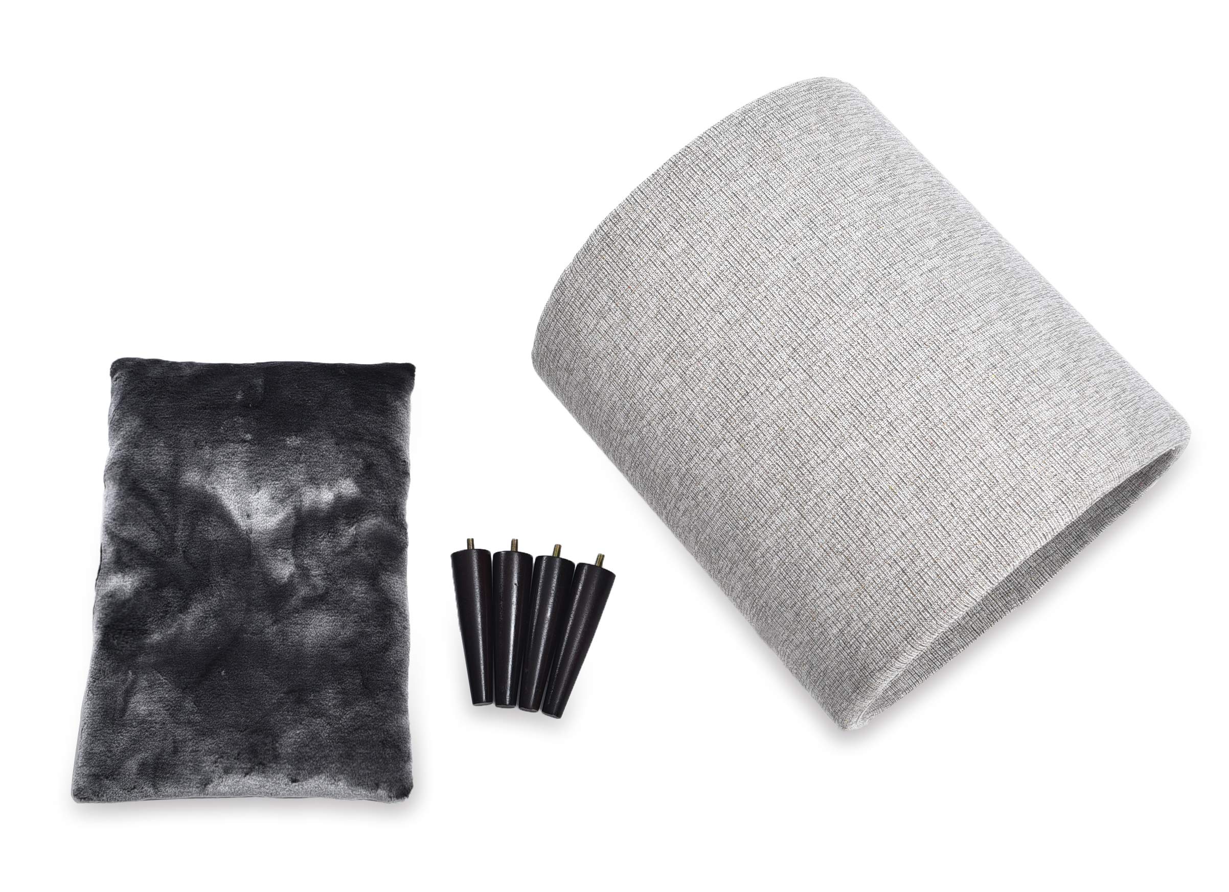 Buy Cat Craft Tunnel Bed with Wooden Legs Elevated Cat Tunnel Features Plush Bed Inside for