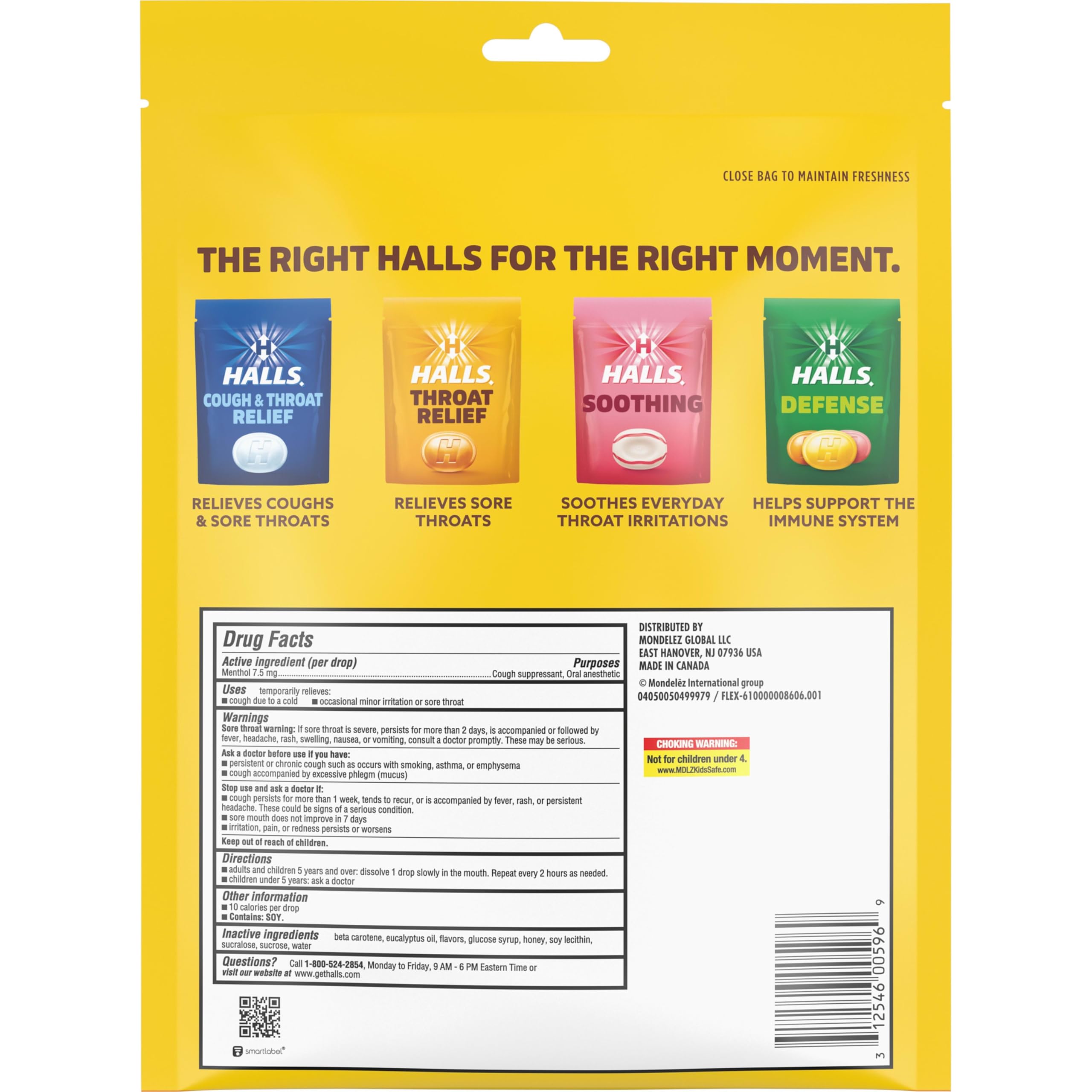 Halls Cough & Throat Relief Honey Lemon Cough Drops, Bulk Pack, 140 ct — Amazon image 13