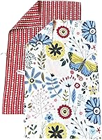 Vista 15 de Paquete de 2 Paños de cocina de doble cara Microfibra de tejido gofre Altamente absorbente Lazo para colgar Paños de cocina