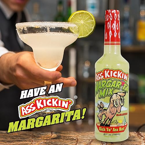 Miniatura 3 de Ass Kickin - Mezcla de margarita con pimienta habanero - 26 onzas (paquete de 3) - Mezcla perfecta de margarita picante - Simplemente agrega tu