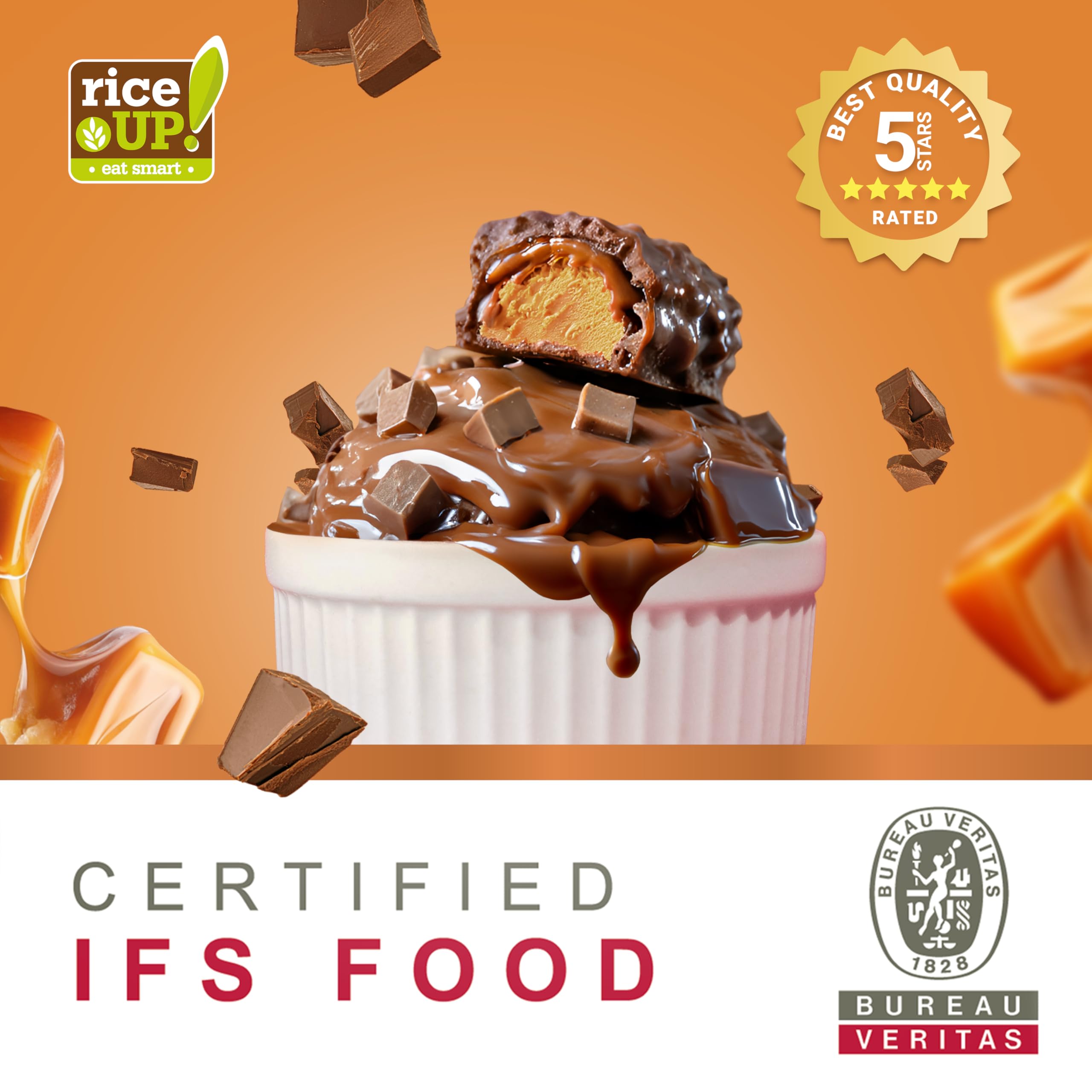 RiceUP! Barrita Proteica Colageno | Coco, Frambuesa, Toffee | 36 x 42 g