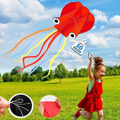 Vista 10 de Large Kites for Adults Kites for Kids Ages 4-8， 8-12 Beach Park Outdoor Game Activities, Gifts for Easter and Festival