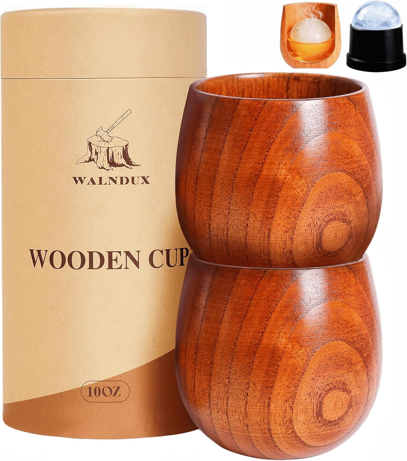 Juego de vasos de whisky, vidrio de bourbon, regalos de bourbon para hombres, vidrio de madera acabado a la antigua, gran regalo de whisky para