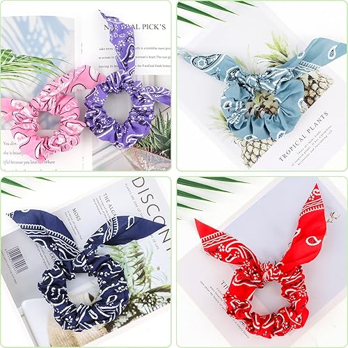 Miniatura 7 de Paquete de 20 coleteros de satén lazos para el cabello con lazos para colas de caballo gruesas y accesorios para el cabello