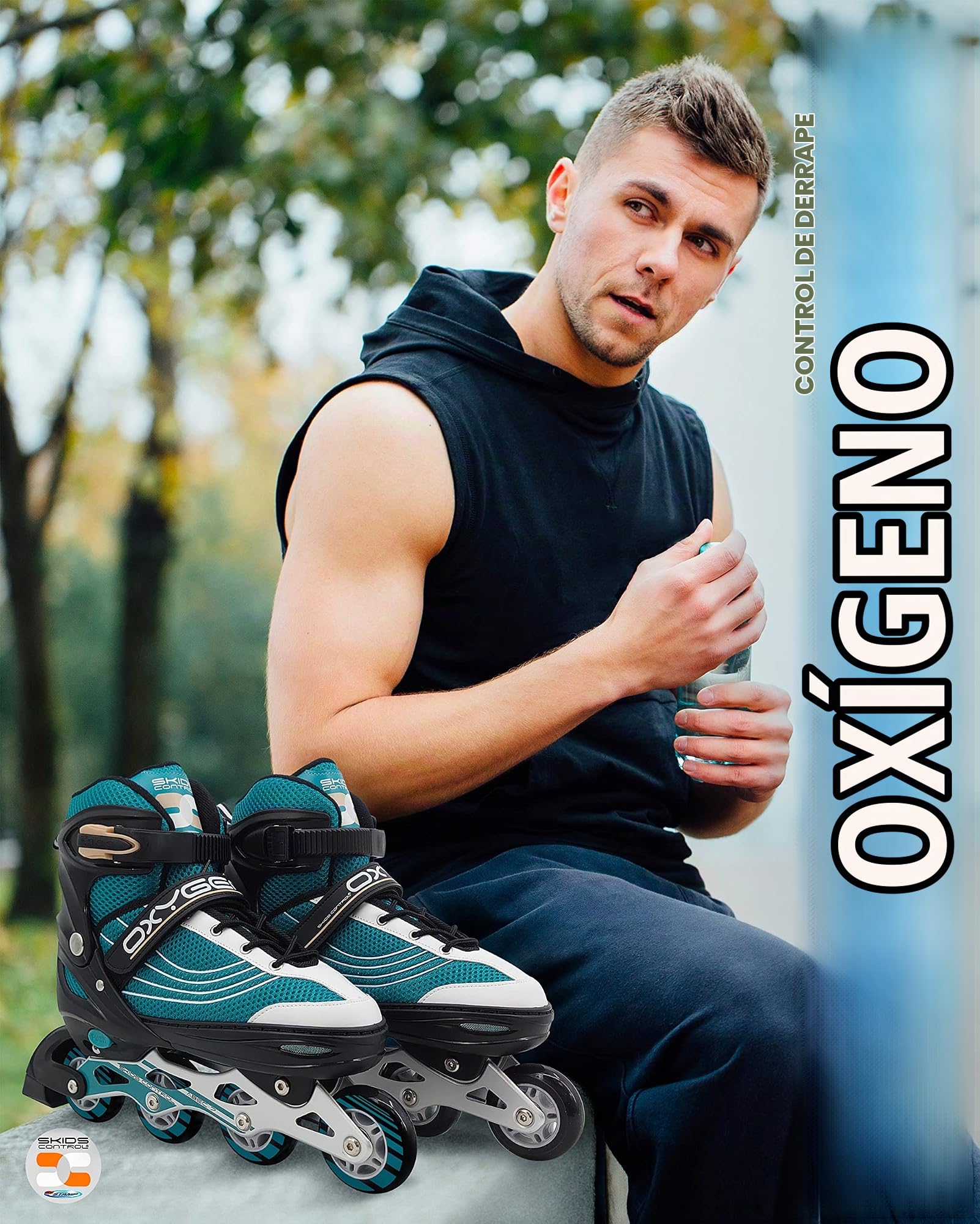 Patins en Ligne Ajustable Semi-Soft SKIDS Control Oxygen T. 42-45