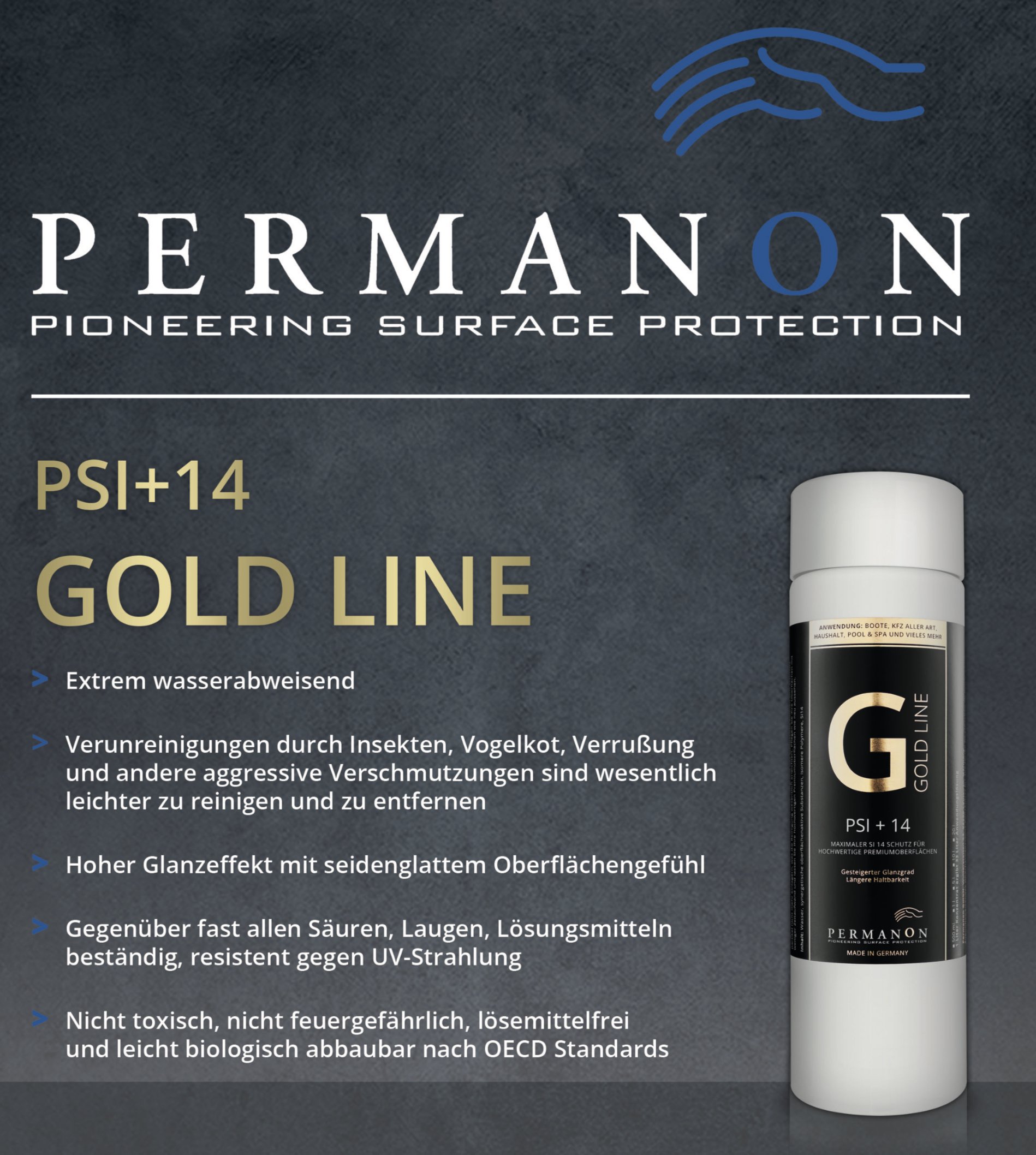 Permanon GOLD LINE PSI+14 – Sellador para superficies brillantes – 1000 ml concentrado