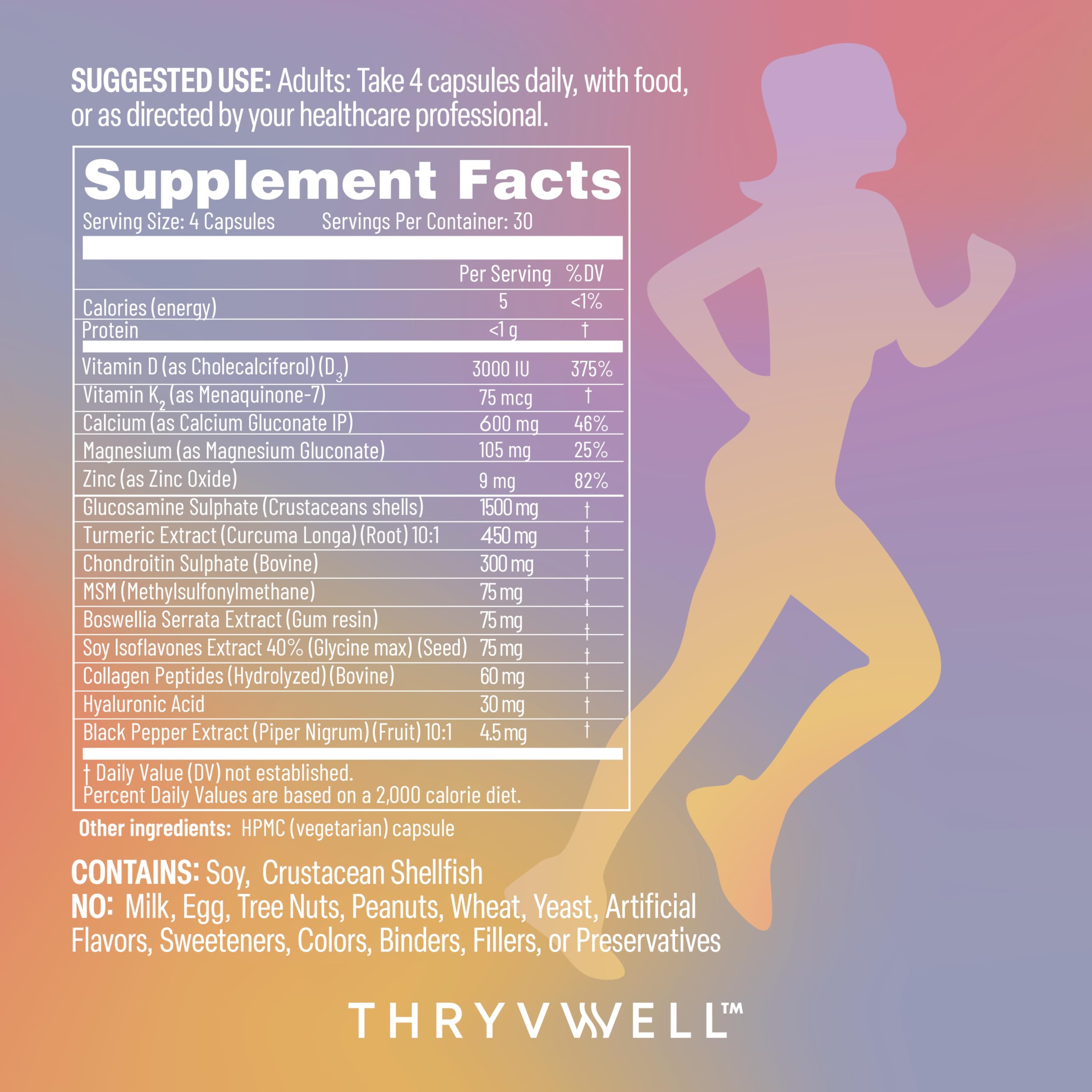 Joint Support Supplement for Women 120 capsules | Joint + Bone + Cartilage — Amazon image 2
