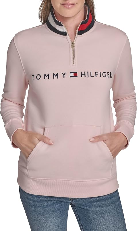 Women's Fleece Mockneck 1/4 Zip Soft Sweatshirt