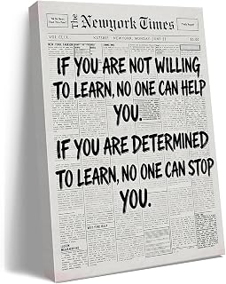 Black And White Newspaper Poster for preppy room Motivational Wall Art Inspirational Office wall art for home decor Positive Quotes wall prints Encouragement Gifts Positive Sayings for Wall Decor . A-521