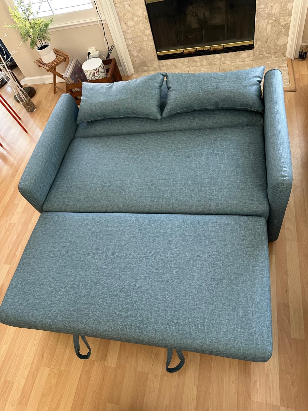 59/mo Finance Aoowow Convertible Sleeper Sofa Bed 57 Inches, Velvet