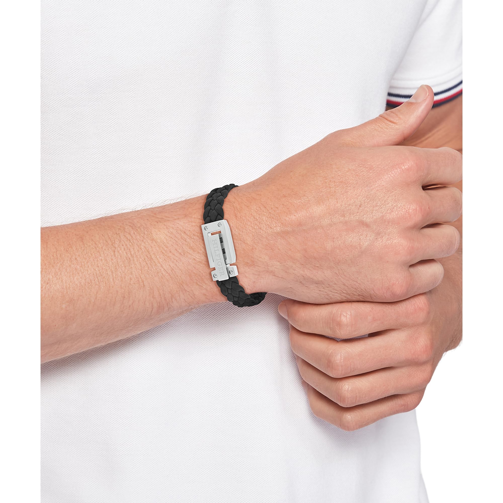 Tommy Hilfiger Jewelry Lederarmband für Herren Schwarz - 2790517