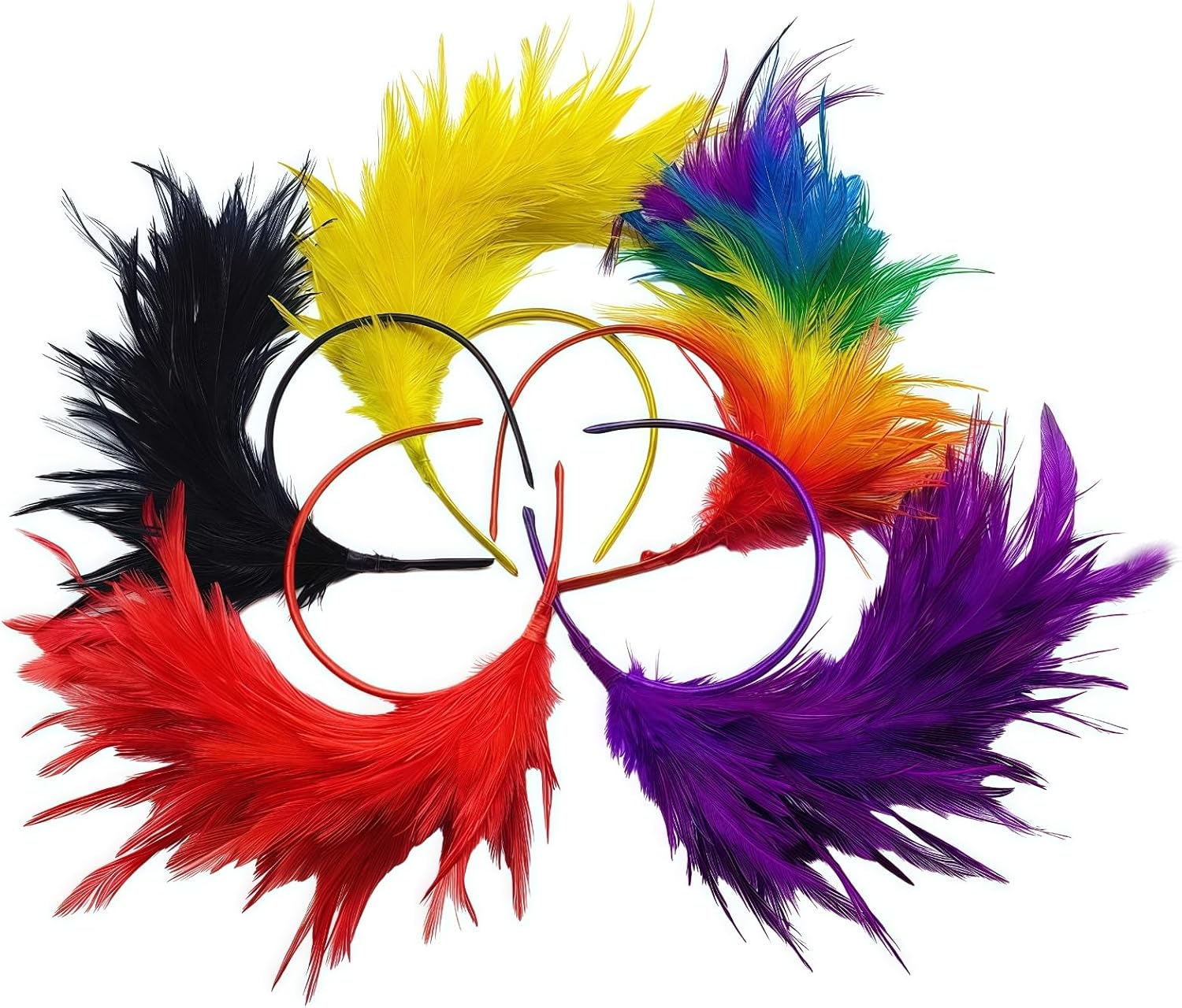 1920s Feather Headband 2pcs Fascinator Headpiece for Halloween Christmas Tea Party Carnival Gatsby Women Headband - Image 5