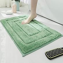 Dalina Textil – Non-Slip Bathroom Mat, Multi-functional, Shower Mat, Kitchen Rug, Entrance Doors, Hallway, Bedroom, Living Room, Modern, Soft, 40 x 60 cm, Aqua Green