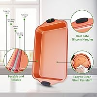 Vista 5 de NutriChef Juego de 10 piezas de sartenes para hornear antiadherentes – Juegos de utensilios para hornear para galletas, pasteles y asado - El juego