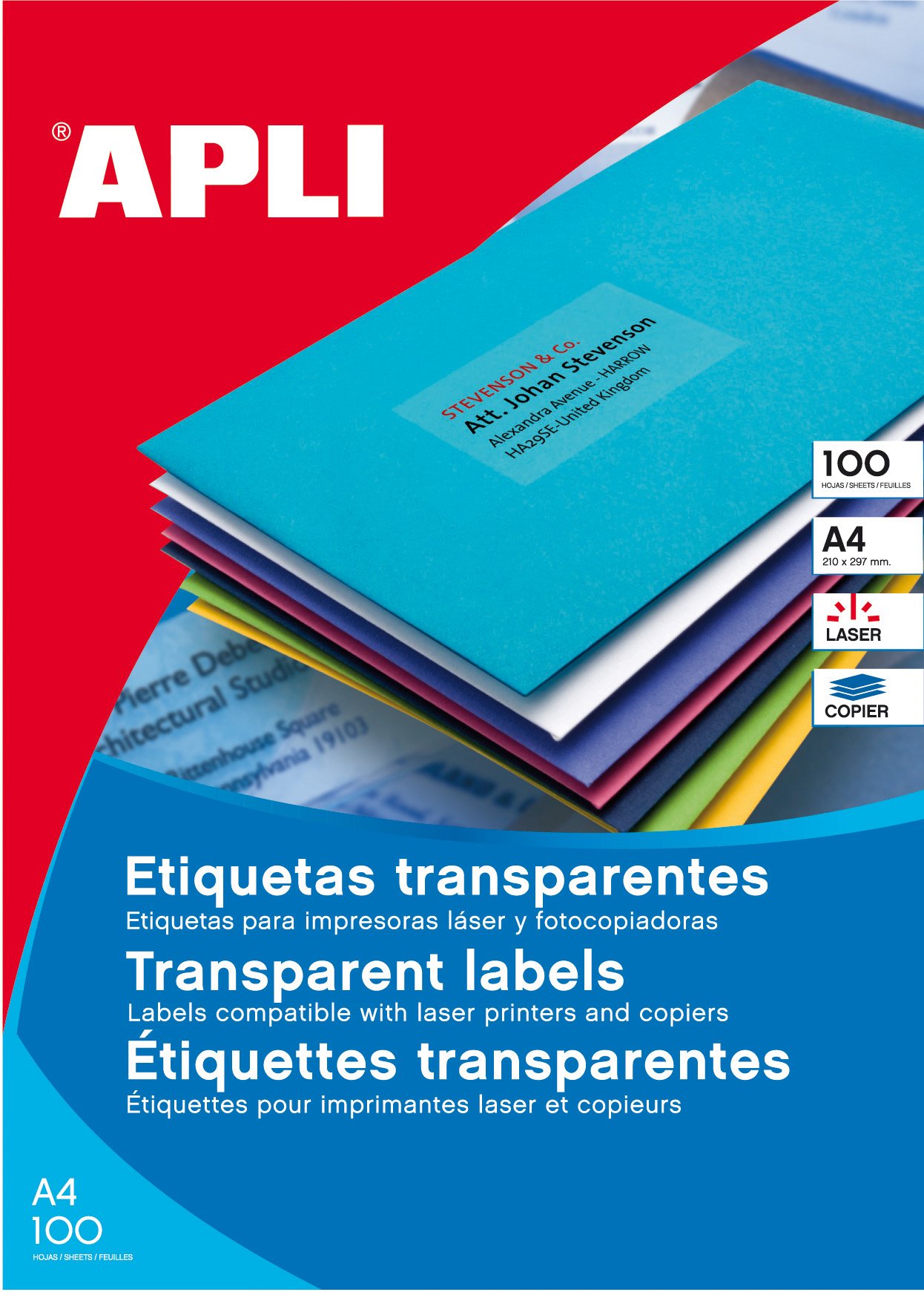 APLI 12962 Weatherproof Translucent Labels 48.5 x 25.4 mm 100 Sheets