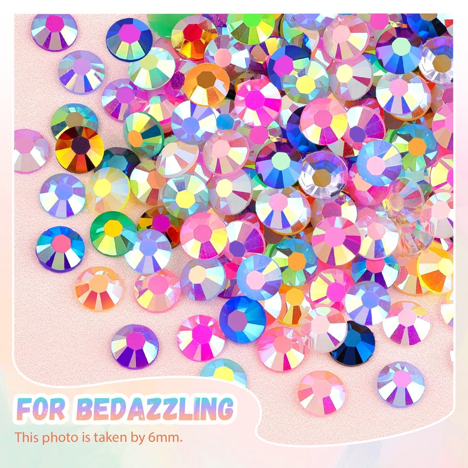 32000 strass per nail art, 40 colori, 3 mm, in resina, kit con colla, pinzette e penna, cristalli con retro piatto, per fai da te, artigianato, decorazione, vestiti, scarpe