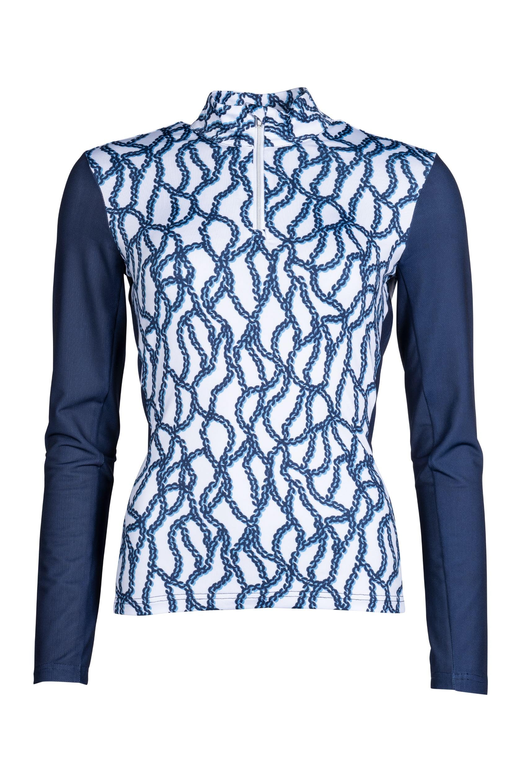 Hkm Chain T-Shirt, White/Navy, XXS